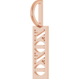 14K Gold XOXO Pendant - Rose Gold - view 2