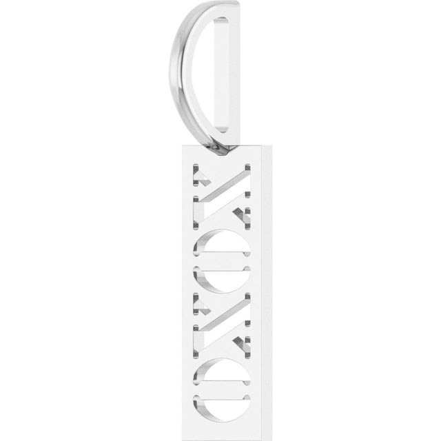 14K Gold XOXO Pendant - White Gold - view 2