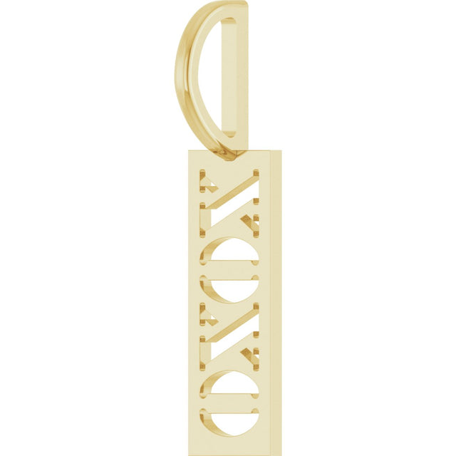 14K Gold XOXO Pendant - Yellow Gold - view 2
