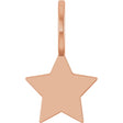14K Gold Engravable Star Pendant - Rose Gold