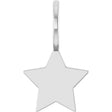 Platinum Engravable Star Pendant