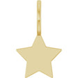 10K Gold Engravable Star Pendant