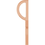 14K Gold Engravable Star Pendant - Rose Gold - view 3