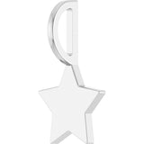 14K Gold Engravable Star Pendant - White Gold - view 2