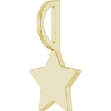 10K Gold Engravable Star Pendant - view 2