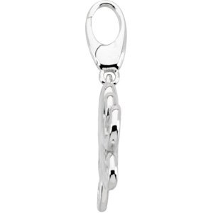 14K Gold Octopus Pendant - White Gold - view 2
