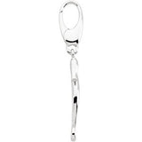 14K Gold Seahorse Pendant - White Gold - view 2