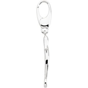 14K Gold Seahorse Pendant - White Gold - view 2