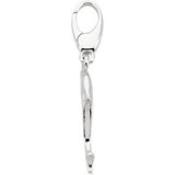 14K Gold Dolphin Pendant - White Gold - view 2