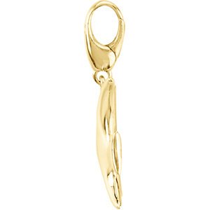 14K Gold Angelfish Pendant - Yellow Gold - view 2