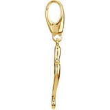 14K Gold Seahorse Pendant - Yellow Gold - view 2