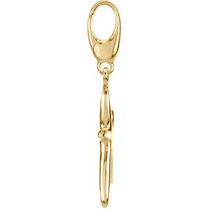 14K Gold Starfish Pendant – 17x17mm - Yellow Gold - view 2