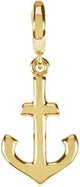 14K Gold Anchor Pendant - Yellow Gold