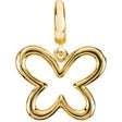 14K Gold Butterfly Pendant - Yellow Gold