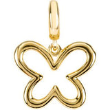 14K Gold Butterfly Pendant - Yellow Gold