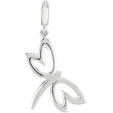 14K Gold Dragonfly Pendant - White Gold