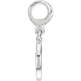 14K Gold Horseshoe Pendant - White Gold - view 2