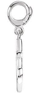 14K Gold Anchor Pendant - White Gold - view 2