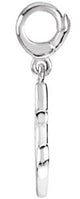 14K Gold Anchor Pendant - White Gold - view 2