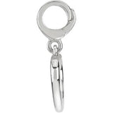 14K Gold Heart Pendant – 19x10mm - White Gold - view 2