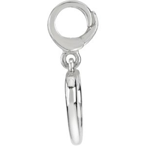 14K Gold Heart Pendant – 19x10mm - White Gold - view 2