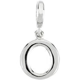 14K Gold Circle Pendant - White Gold