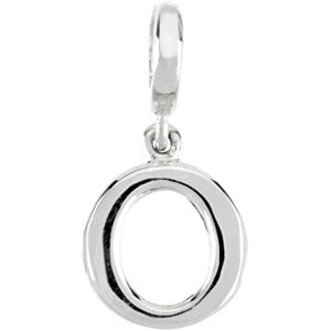 14K Gold Circle Pendant - White Gold