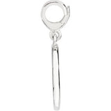 14K Gold Heart Lock Pendant - White Gold - view 2