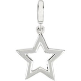 14K Gold Star Pendant - White Gold