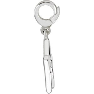 14K Gold Star Pendant - White Gold - view 2