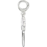 14K Gold Palm Tree Pendant - White Gold - view 2
