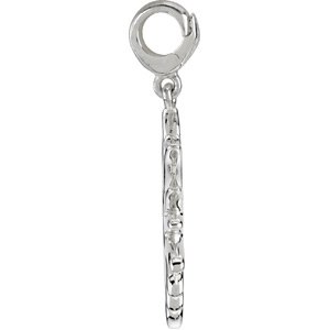 14K Gold Sun Pendant - White Gold - view 2