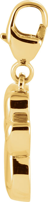 14K Gold Charming Animals Paw Print Pendant - Yellow Gold - view 2