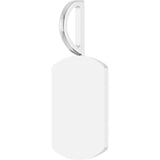10K Gold Engravable Dog Tag Pendant - White Gold - view 2
