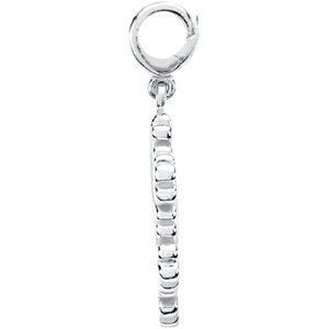 14K Gold Snowflake Pendant - White Gold - view 2