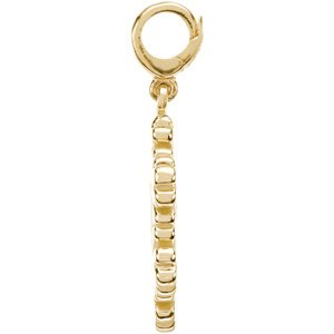14K Gold Snowflake Pendant - Yellow Gold - view 2