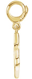 14K Gold Anchor Pendant - Yellow Gold - view 2
