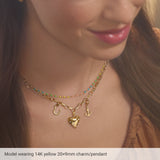 14K Gold Anchor Pendant - White Gold - view 3