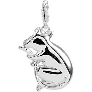 14K Gold Charming Animals Mouse Pendant - view 3