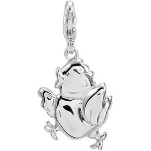 14K Gold Charming Animals Baby Chick Pendant - view 3
