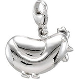 14K Gold Charming Animals Hen Pendant - view 3