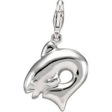 14K Gold Charming Animals Dolphin Pendant - view 3