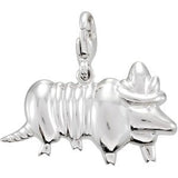 14K Gold Charming Animals Armadillo Pendant - view 3