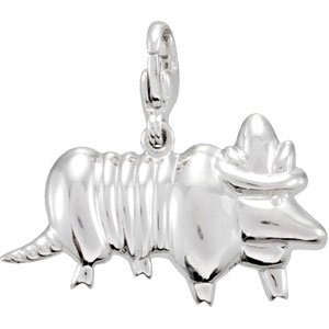14K Gold Charming Animals Armadillo Pendant - view 3