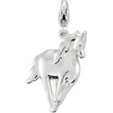 14K Gold Charming Animals Horse Pendant - view 3