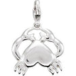 14K Gold Charming Animals Crab Pendant - White Gold