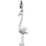 14K Gold Charming Animals Flamingo Pendant - view 3
