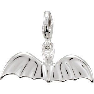 14K Gold Charming Animals Bat Pendant - view 3