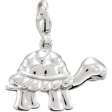 14K Gold Charming Animals Turtle Pendant - view 3