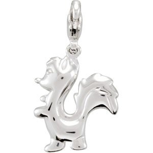 14K Gold Charming Animals Skunk Pendant - view 3